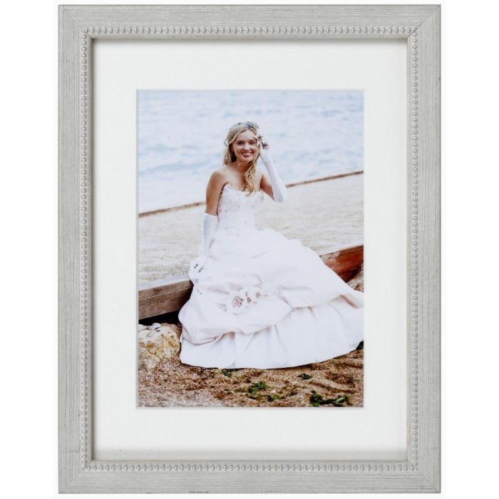 Houten lijst parel 10x15 cm grijs