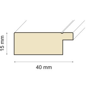 Houten lijst Orion 18x24 cm wit