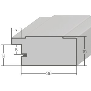 Houten lijst museumglas landhuis 630 -50 x 50 cm notenhout