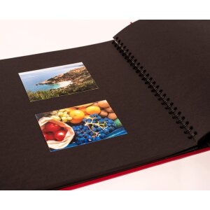 HNFD Maxi Fotoalbum Lona rood 34,5x33 cm 100 zwarte paginas