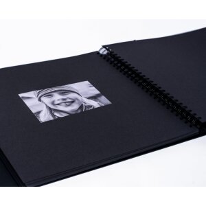 HNFD Maxi Fotoalbum Lona zwart 34,5x33 cm 100 zwarte paginas