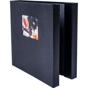HNFD Maxi Fotoalbum Lona zwart 34,5x33 cm 100 zwarte paginas