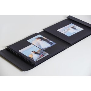 HNFD Maxi Fotoalbum Lona zwart 34,5x33 cm 100 zwarte paginas