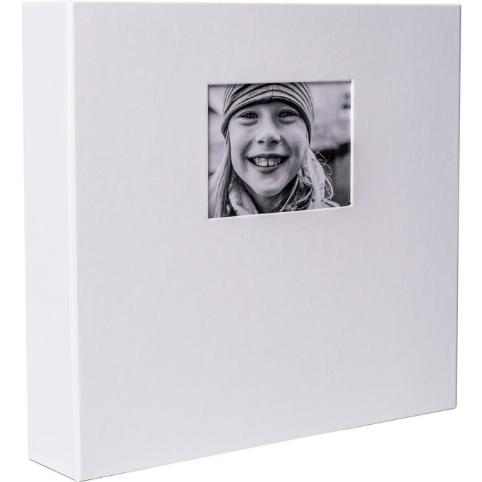 HNFD Maxi Fotoalbum Lona wit 34,5x33 cm 100 zwarte paginas
