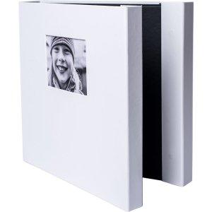 HNFD Maxi Fotoalbum Lona wit 34,5x33 cm 100 zwarte paginas