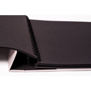 HNFD Maxi Fotoalbum Lona wit 34,5x33 cm 100 zwarte paginas