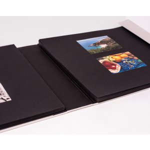 HNFD Maxi Fotoalbum Lona wit 34,5x33 cm 100 zwarte paginas