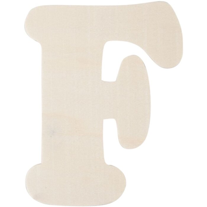 Houten letter f 11 cm