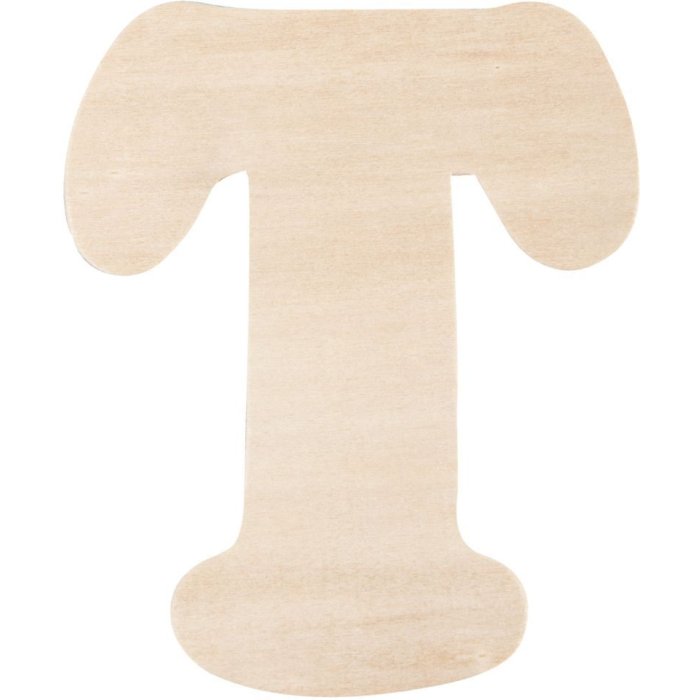 Houten letter t 11 cm