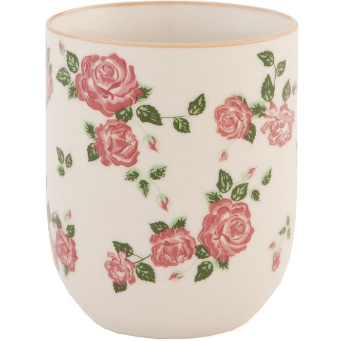 Keramische mok 6x8 cm roze