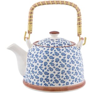 6cete0022 Theepot wit-blauw van Clayre Eef