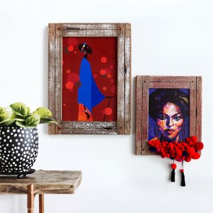 Walther Houten Fotolijst Dupla 15x20 cm wit-natuur