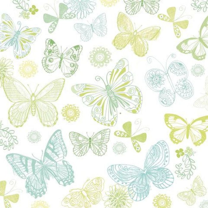 Artebene Servetten Vlinder groen 33x33 cm