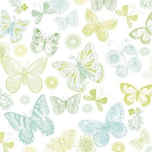 Artebene Servetten Vlinder groen 33x33 cm
