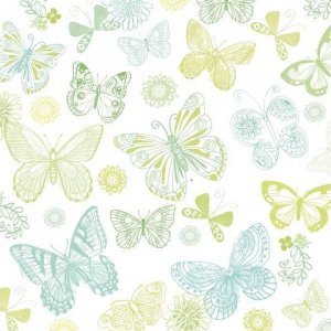 Artebene Servetten Vlinder groen 33x33 cm