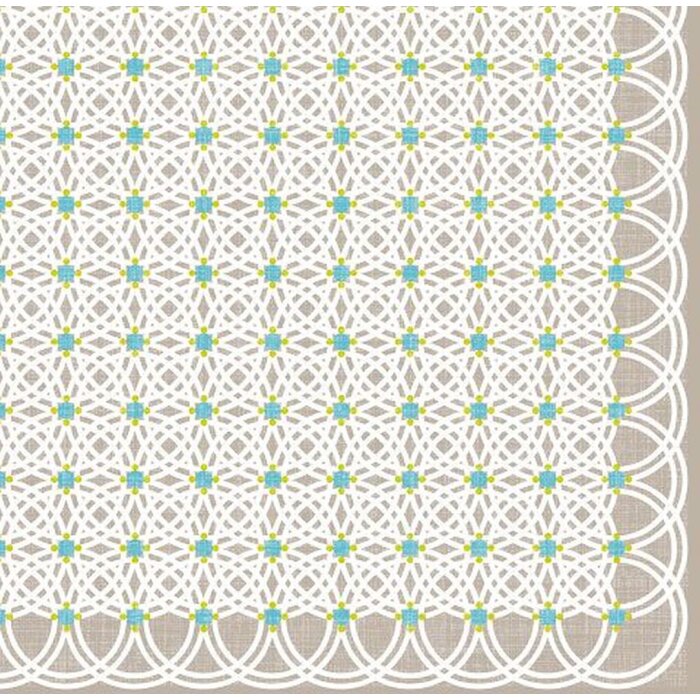 Artebene Servetten Cirkelmotief taupe 33x33 cm