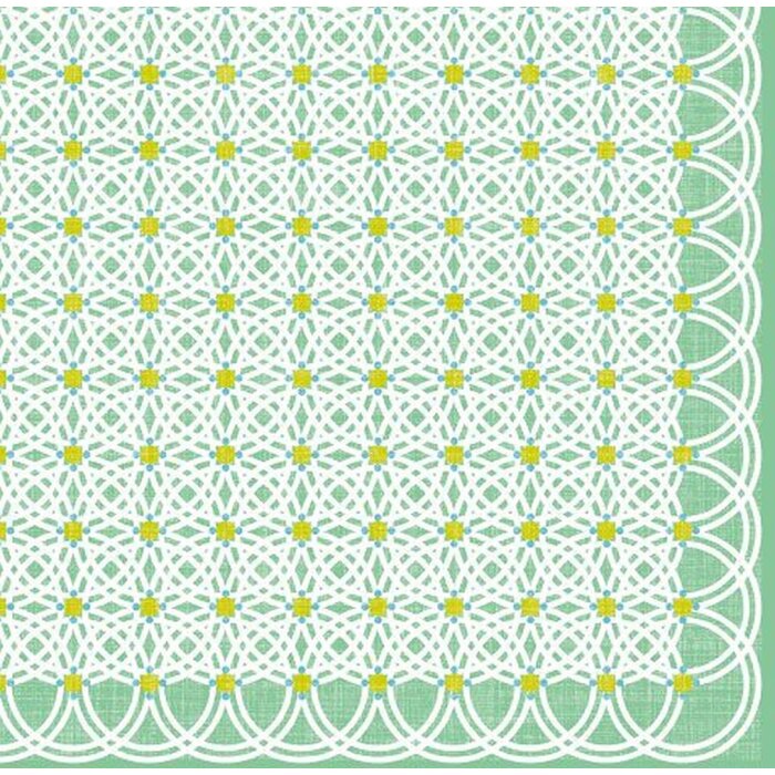 Artebene Servetten Cirkelmotief mint 33x33 cm