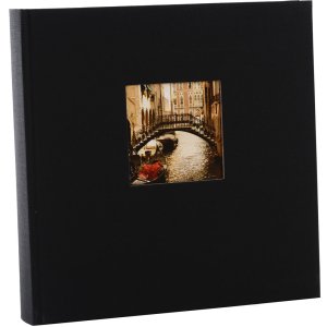 Fotoalbum Bella Vista assorti zwarte paginas 30x31 cm