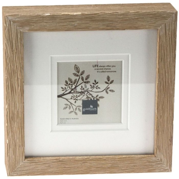 7x7 cm Fotolijst Deluxe Houtnerf taupe