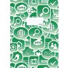 Schriftfolie a4 Social Icons groen