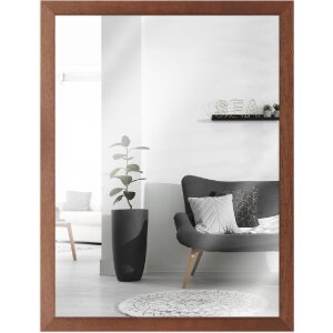 Houten lijst Classic 13x13 cm spiegel glas kersen
