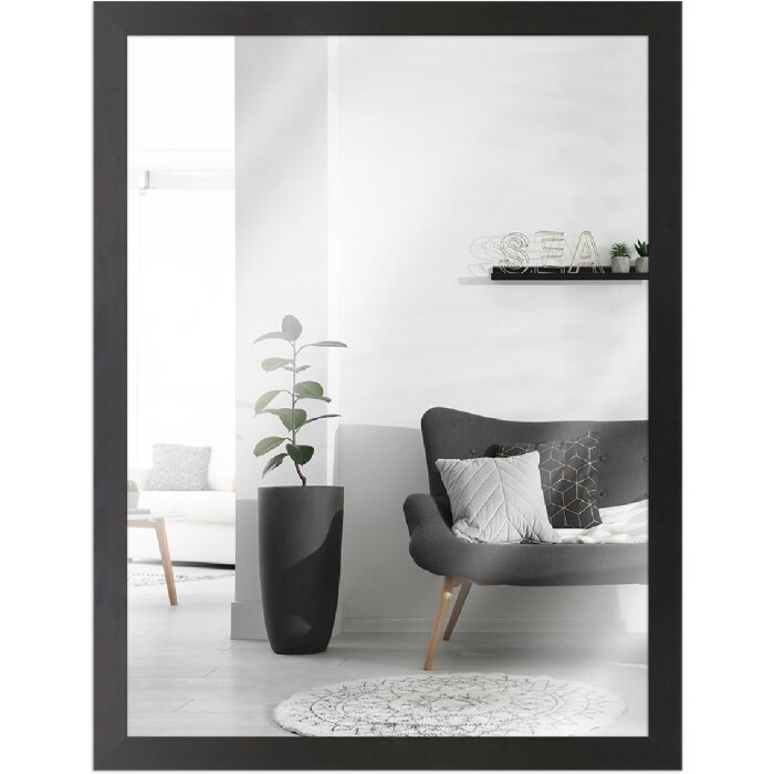 Houten lijst Classic 50x60 cm spiegel glas zwart