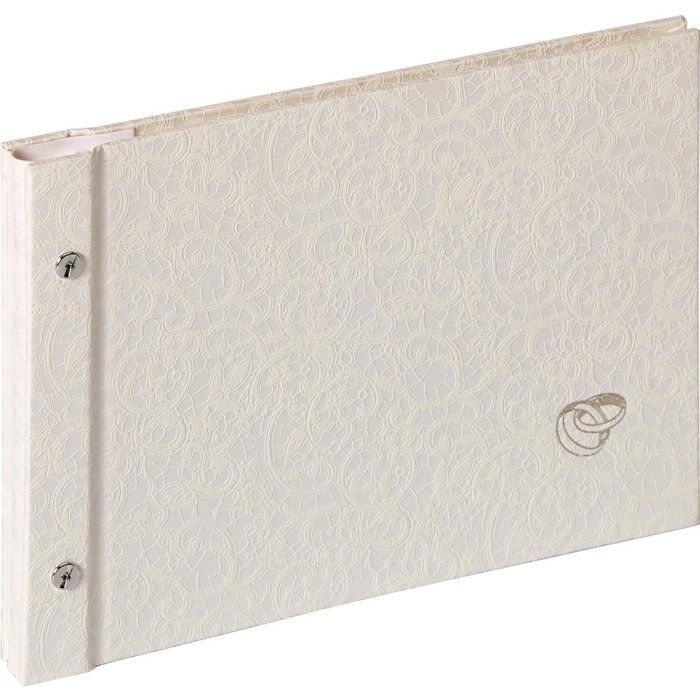 Walther Schroefalbum Bruiloft Muziek wit 26,5x19 cm 40 witte paginas