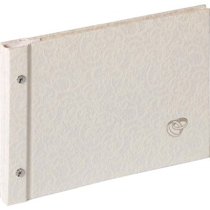 Walther Schroefalbum Bruiloft Muziek wit 26,5x19 cm 40 witte paginas