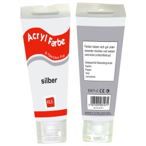 Acrylverf voor kunstenaars 75 ml zilver