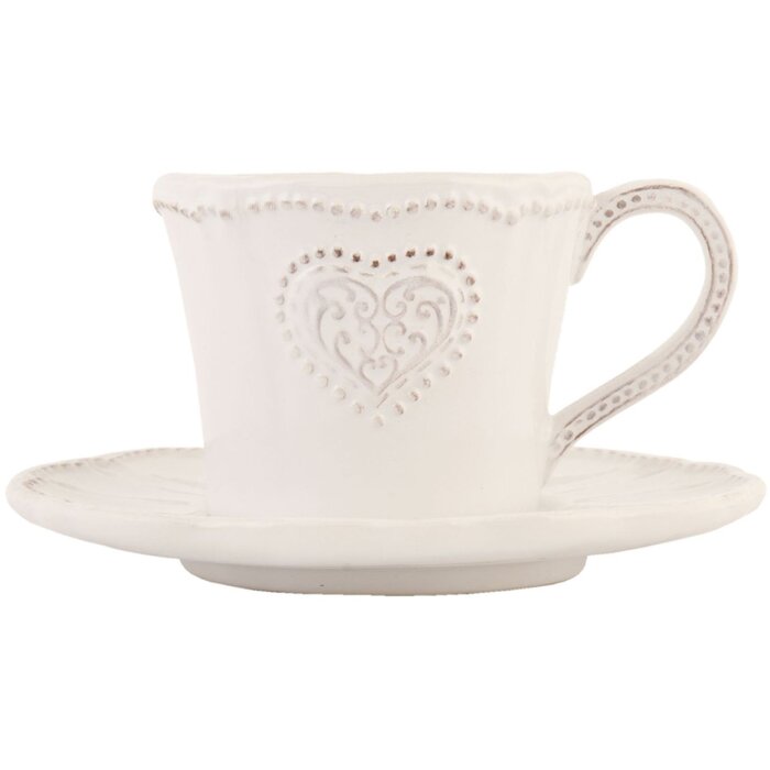 Koffiekopje met schotel hart