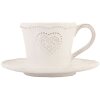 Koffiekopje met schotel hart