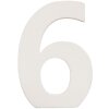 Nummer 6 van mdf naturel 8x5 cm
