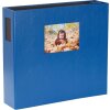 HNFD xl fotoalbum Lona 1000 fotos blauw 34,5x33 cm 168 zwarte paginas