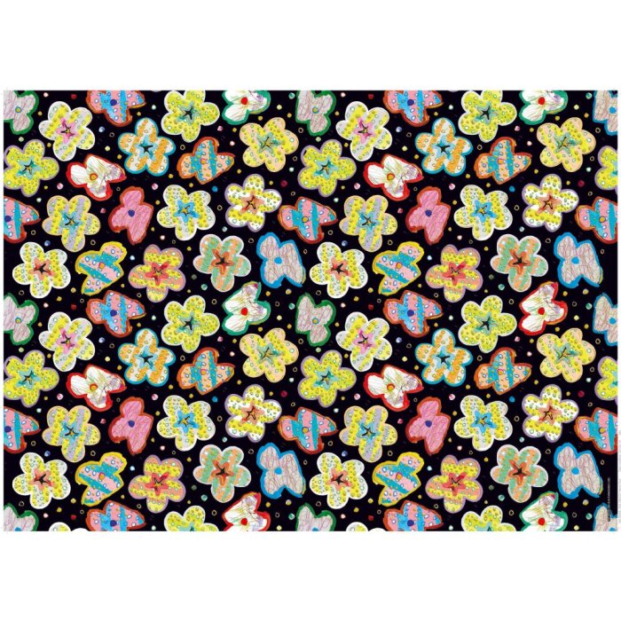 Inpakpapier Fantasia blauw