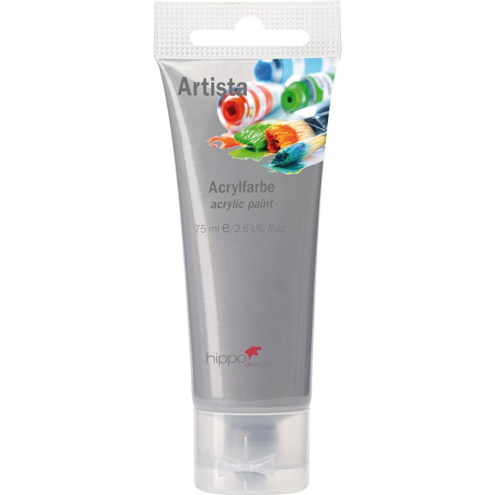 Acrylverf, zilver, 75 ml