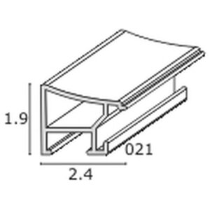 Deknudt Aluminium lijst s021d zwart zilver