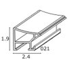Deknudt Aluminium lijst s021d zwart zilver