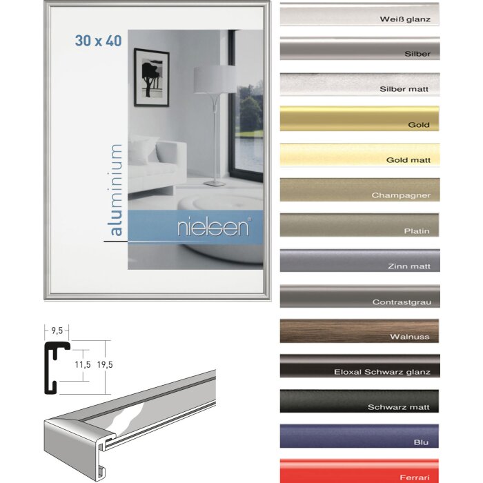 Klassiek aluminium lijst van Nielsen