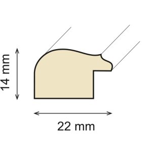 Ceanothe Houten lijst Circee 10x15 cm tot 60x80 cm