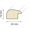 Ceanothe Houten lijst Circee 10x15 cm tot 60x80 cm