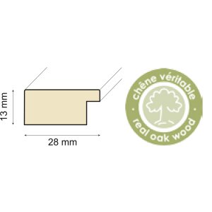 Ceanothe Houten lijst Eikenhout 10x15 cm tot 60x80 cm