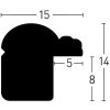 Nielsen Ascot houten lijst klassieke fotolijst 10x15 tot 40x50 cm