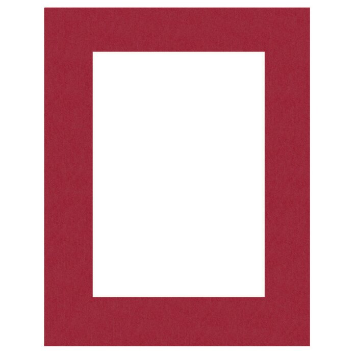 Afgeschuinde passepartout Rosso Cardinale 40 maten rood