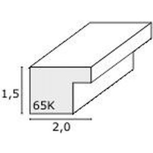 Deknudt Houten lijst bruin s65kq1 dubbel passepartout