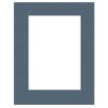 Afgeschuinde passepartout blauw 40 maten Blu Pavone