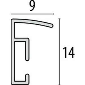 Kunststof lijst New Easy 10x15 cm zilver