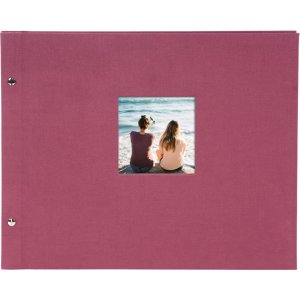 Schroefalbum Bella Vista Trend 39x31 cm blanco paginas fuchsia