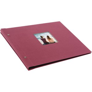 Schroefalbum Bella Vista Trend 39x31 cm blanco paginas fuchsia