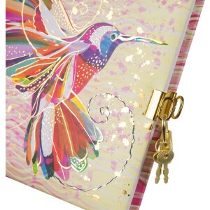 Goldbuch Dagboek Bloem Kolibrie 16,5x16,5 cm 96 witte paginas