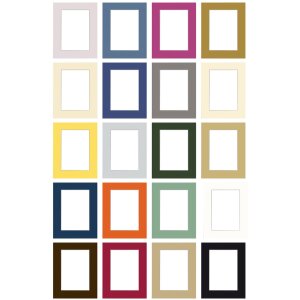 Afgewerkt passepartout 20 kleuren vele maten